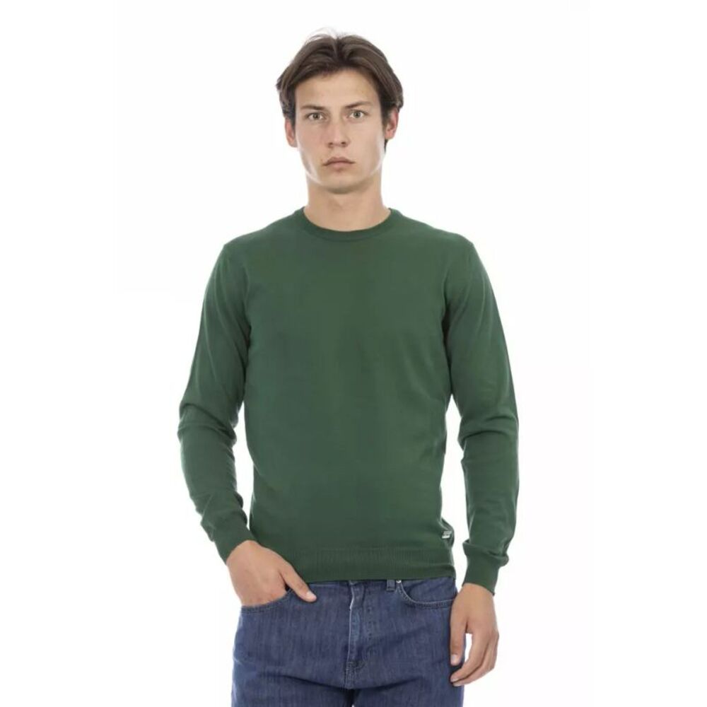 Baldinini Trend Green Cotton Men Men's Sweater